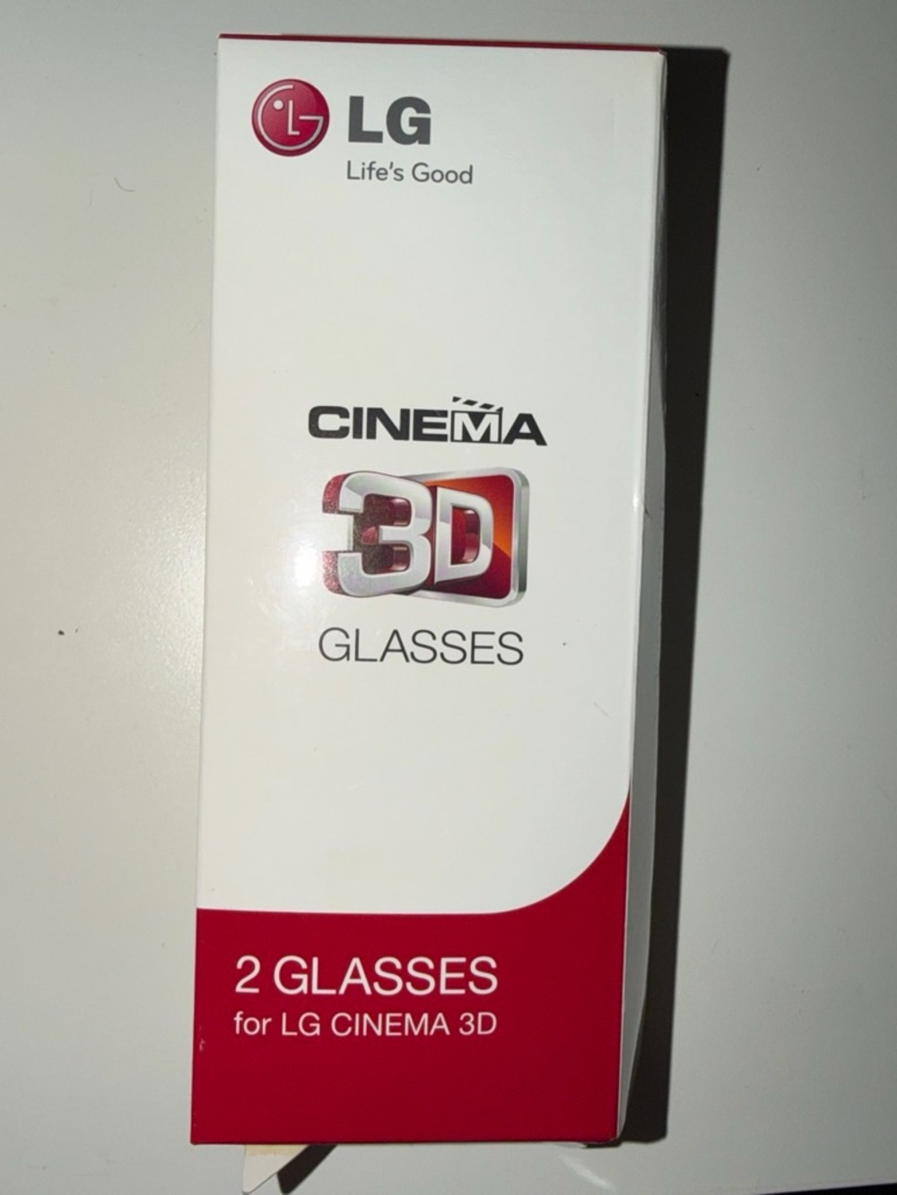 LG 3D Glasses Cinema 3D Packaging - Gray and White